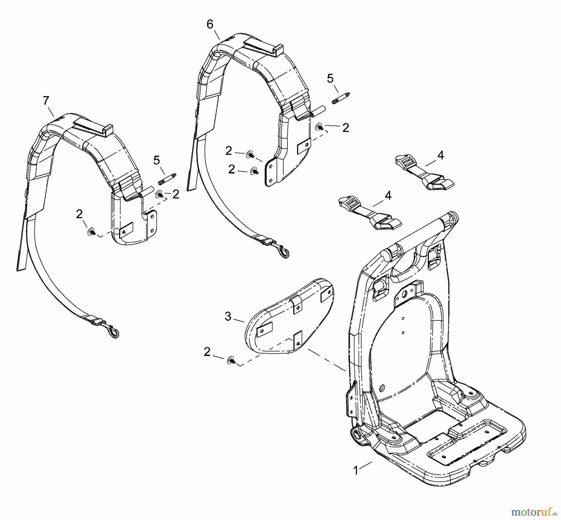  Shindaiwa Bläser / Sauger / Häcksler / Mulchgeräte EB802RT - Shindaiwa Back Pack Blower Backpack Frame, Harness