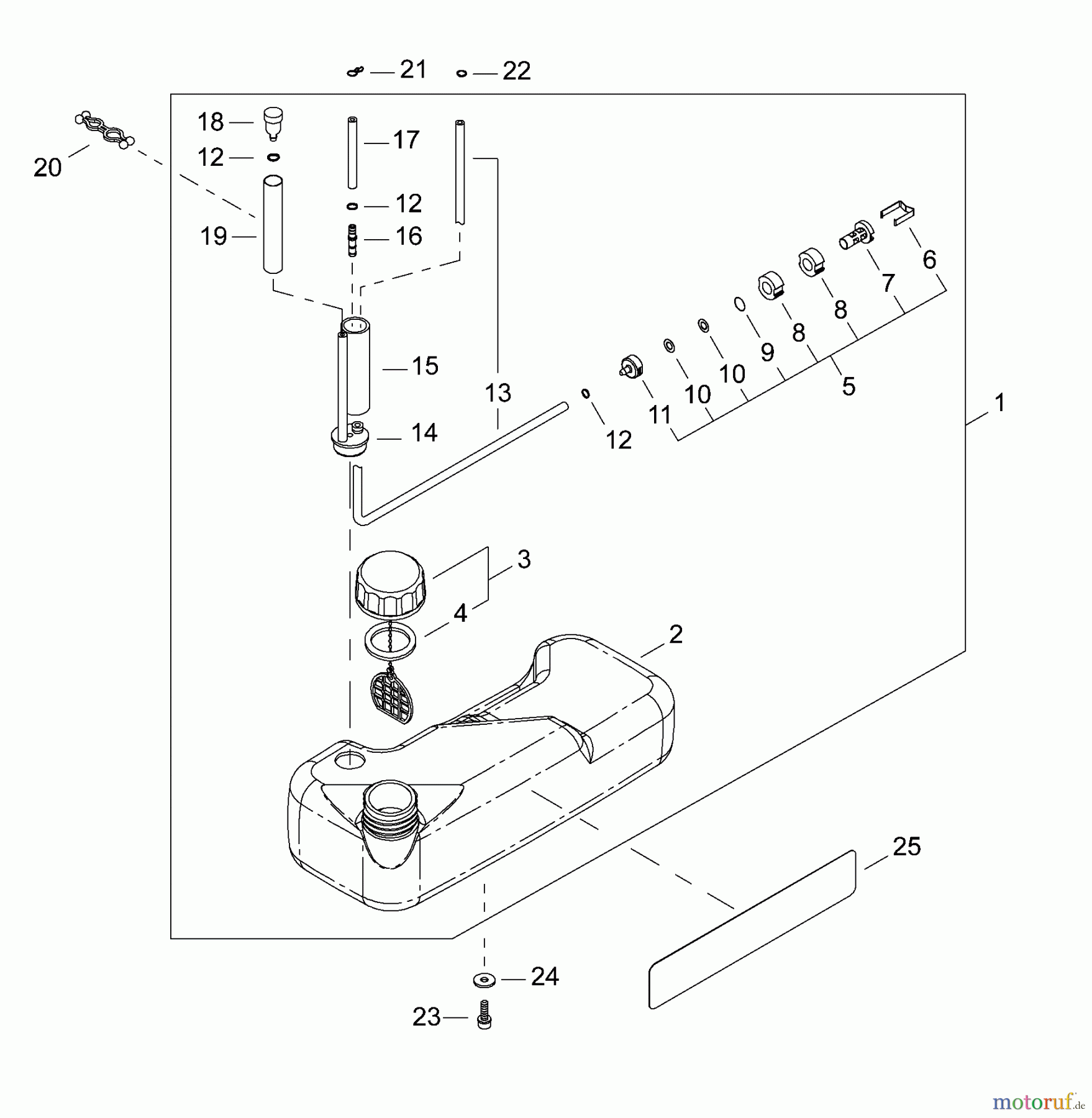  Shindaiwa Bläser / Sauger / Häcksler / Mulchgeräte EB802RT - Shindaiwa Back Pack Blower Fuel Tank