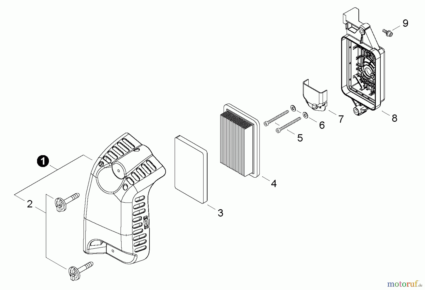 Shindaiwa Bläser / Sauger / Häcksler / Mulchgeräte EB802RT - Shindaiwa Back Pack Blower, S/N: P34413001001 - P34413999999 Air Filter