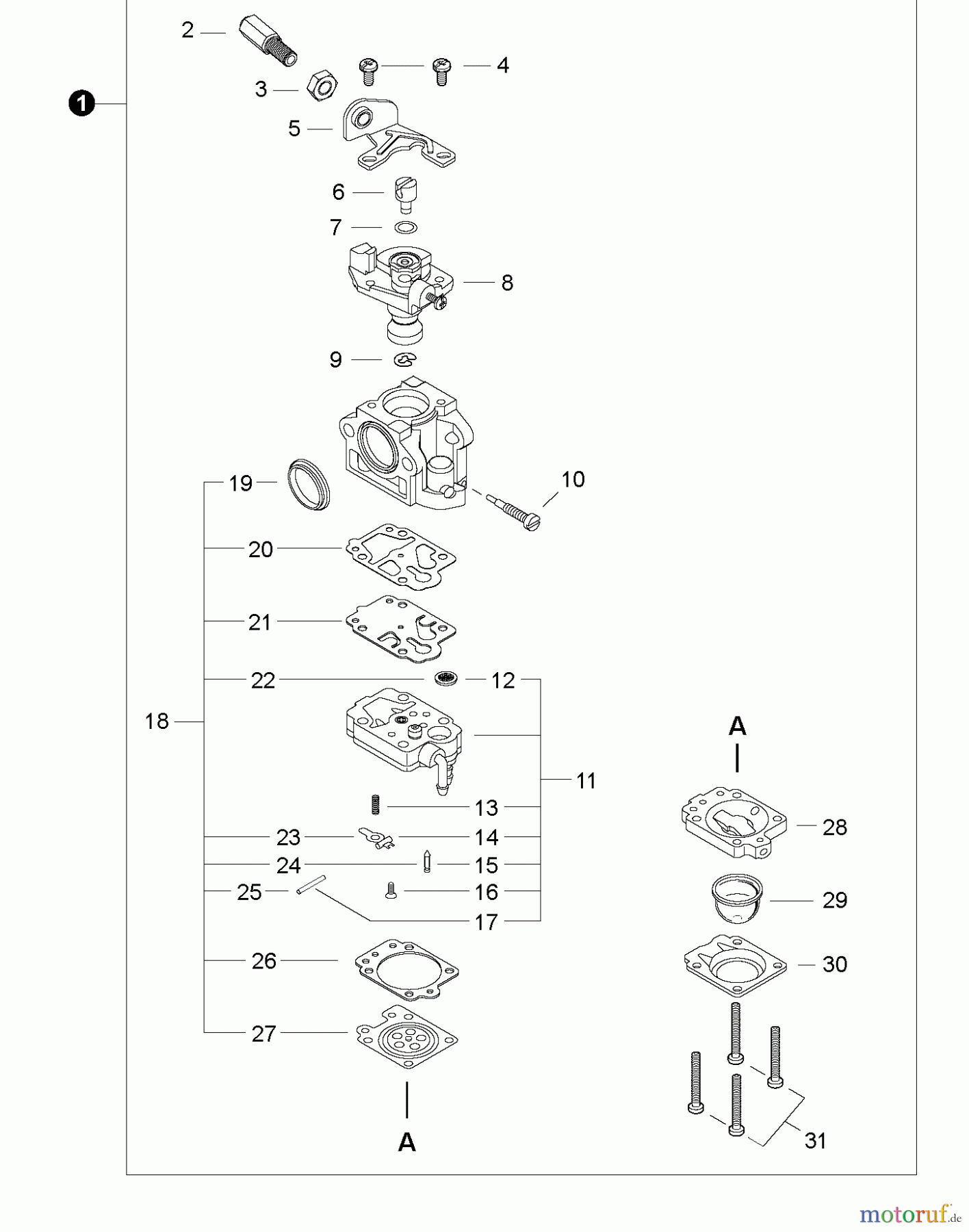  Shindaiwa Bläser / Sauger / Häcksler / Mulchgeräte EB802RT - Shindaiwa Back Pack Blower, S/N: P34413001001 - P34413999999 Carbuetor
