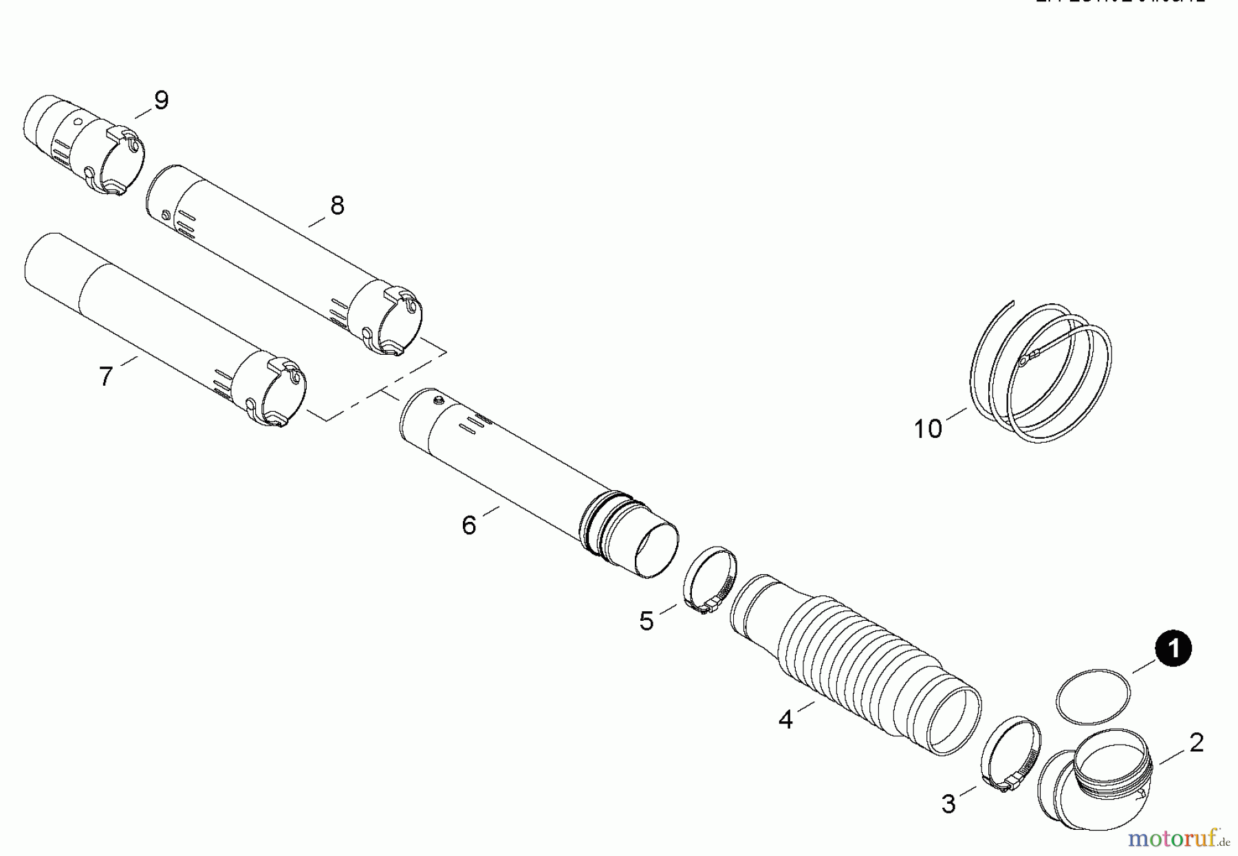  Shindaiwa Bläser / Sauger / Häcksler / Mulchgeräte EB802RT - Shindaiwa Back Pack Blower, S/N: P34413001001 - P34413999999 Tubes