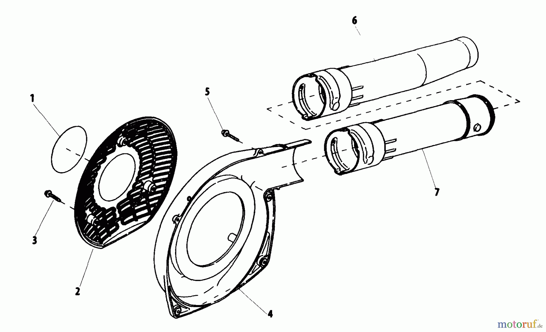  Shindaiwa Bläser / Sauger / Häcksler / Mulchgeräte EB240 - Shindaiwa Hand Held Blower Impeller Cover, Tube