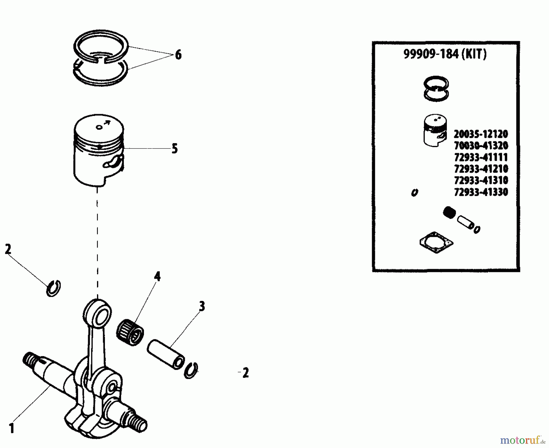  Shindaiwa Bläser / Sauger / Häcksler / Mulchgeräte EB240 - Shindaiwa Hand Held Blower Piston, Crankshaft