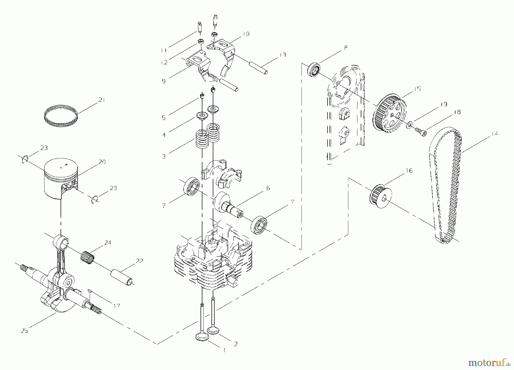 Shindaiwa Bläser / Sauger / Häcksler / Mulchgeräte EB8510 - Shindaiwa Back Pack Blower Crankshaft, Piston, Valve Train