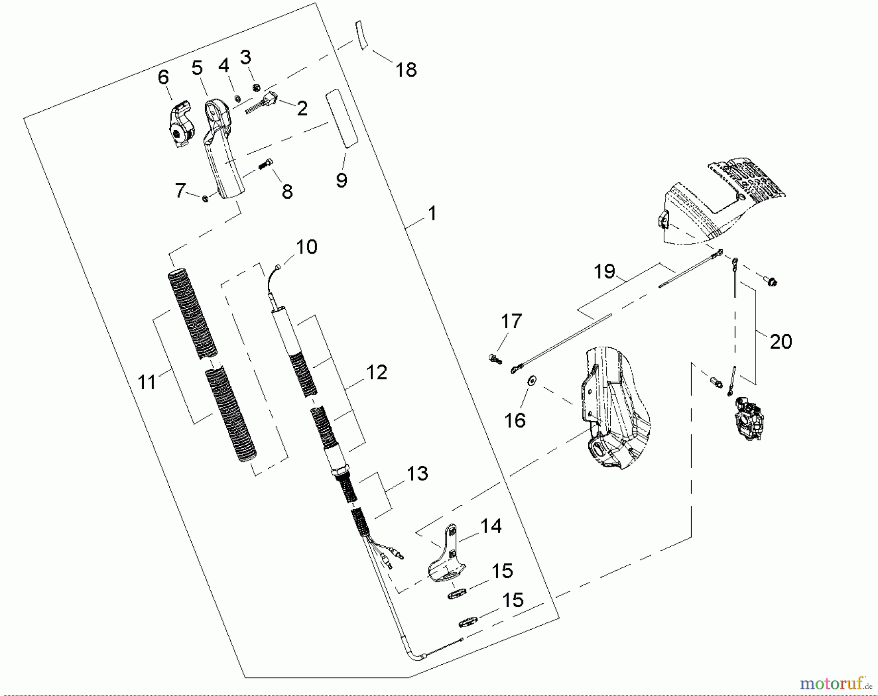 Shindaiwa Bläser / Sauger / Häcksler / Mulchgeräte EB8520 - Shindaiwa Back Pack Blower EB8520 Throttle Control