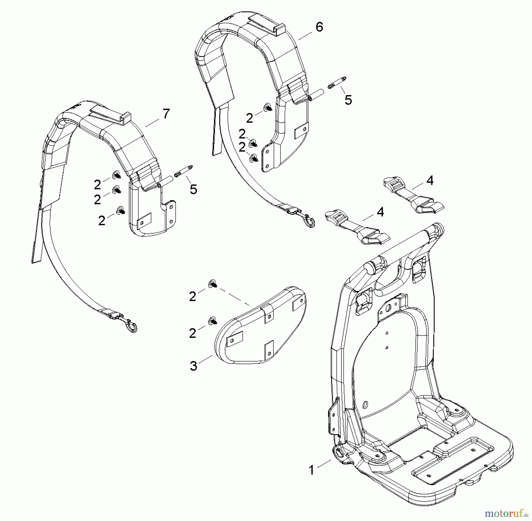 Shindaiwa Bläser / Sauger / Häcksler / Mulchgeräte EB8520 - Shindaiwa Back Pack Blower Backpack Frame, Harness