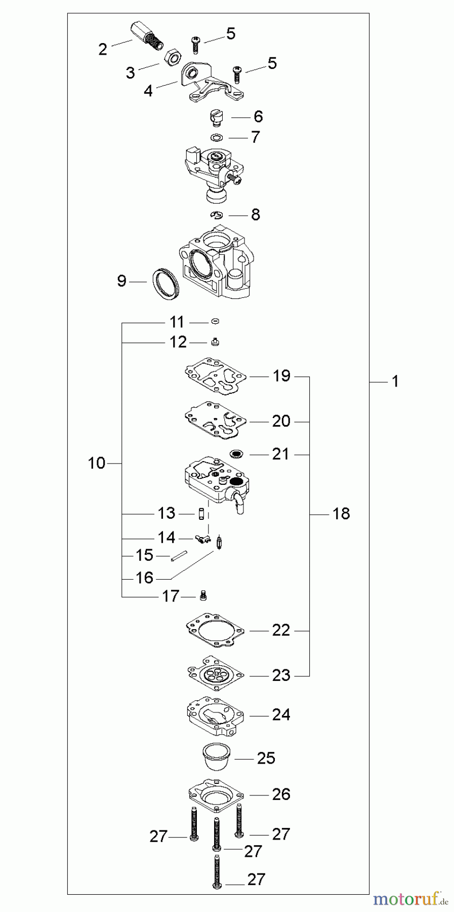 Shindaiwa Bläser / Sauger / Häcksler / Mulchgeräte EB8520 - Shindaiwa Back Pack Blower Carburetor