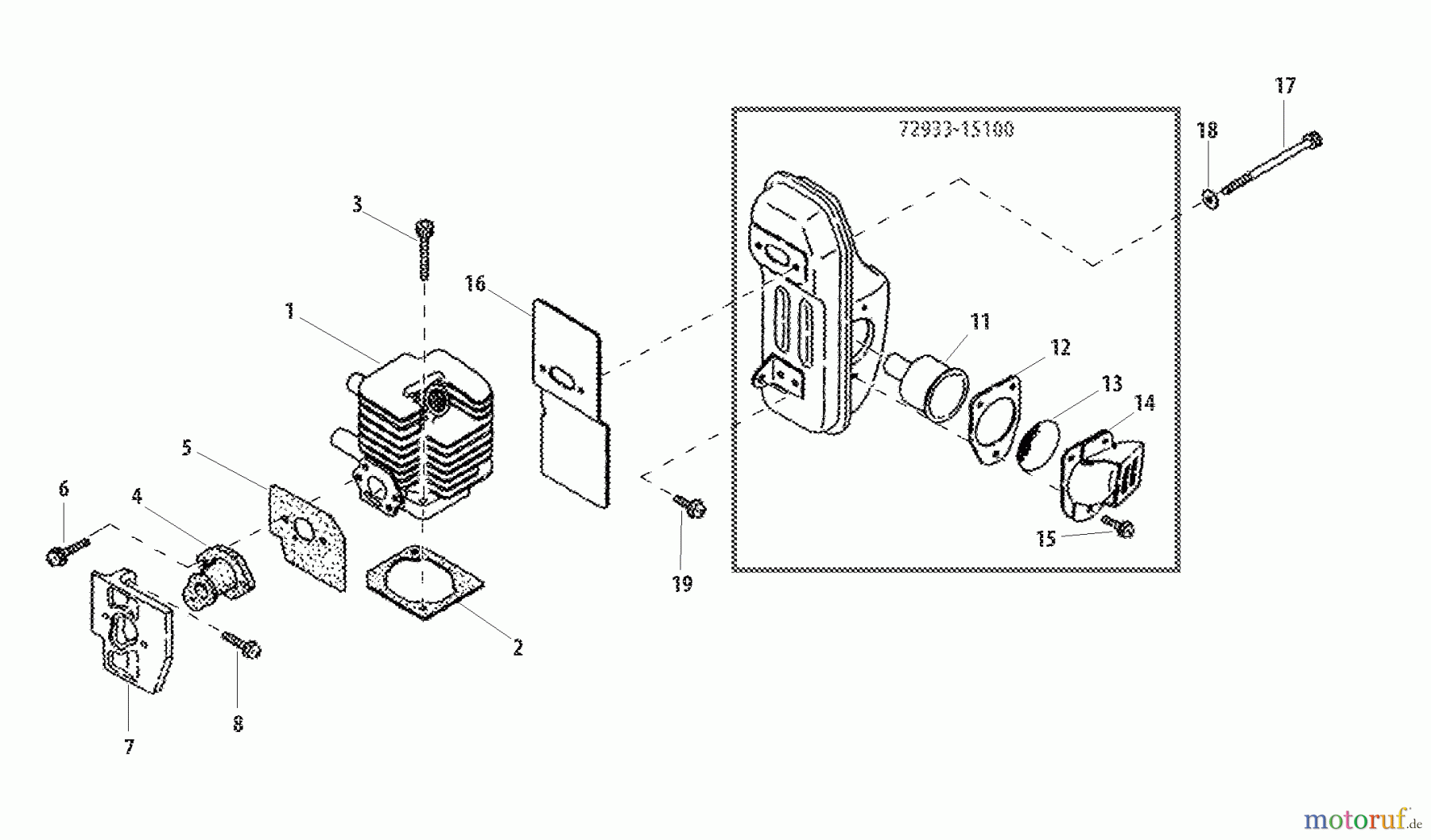  Shindaiwa Bläser / Sauger / Häcksler / Mulchgeräte EB240S - Shindaiwa Hand Held Blower Cylinder, Muffler