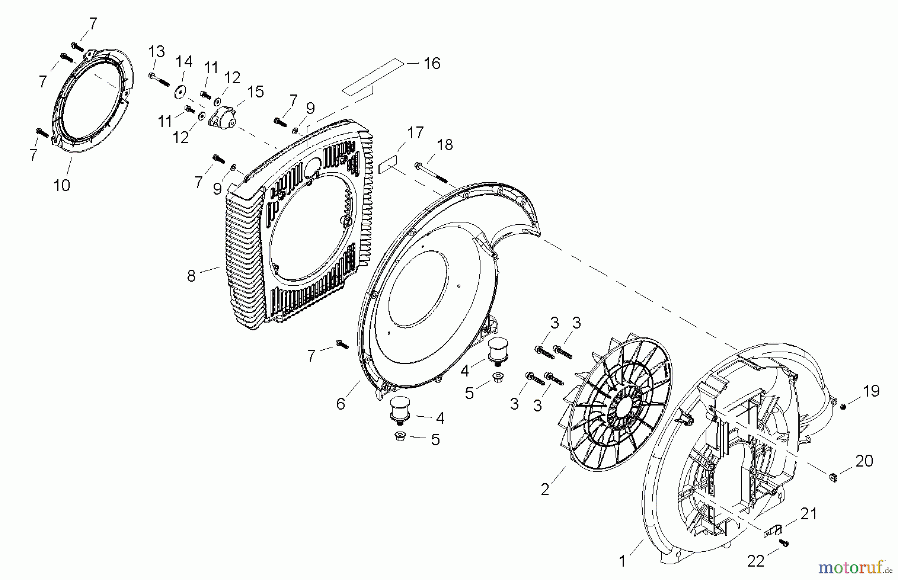  Shindaiwa Bläser / Sauger / Häcksler / Mulchgeräte EB8520RT - Shindaiwa Back Pack Blower Volute
