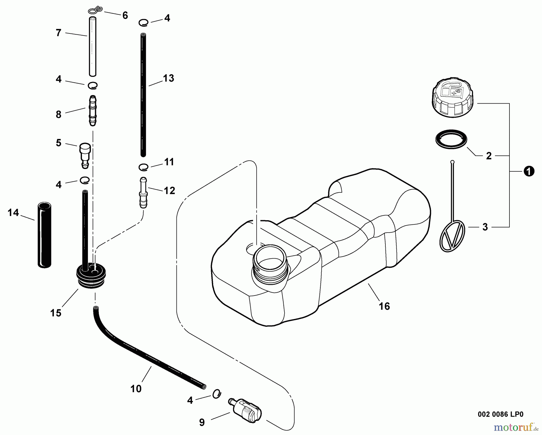 Shindaiwa Bläser / Sauger / Häcksler / Mulchgeräte EB854RT - Shindaiwa Back Pack Blower, S/N: T14511001001 - T14511999999 Fuel System S/N: T14511001541 - T14511999999
