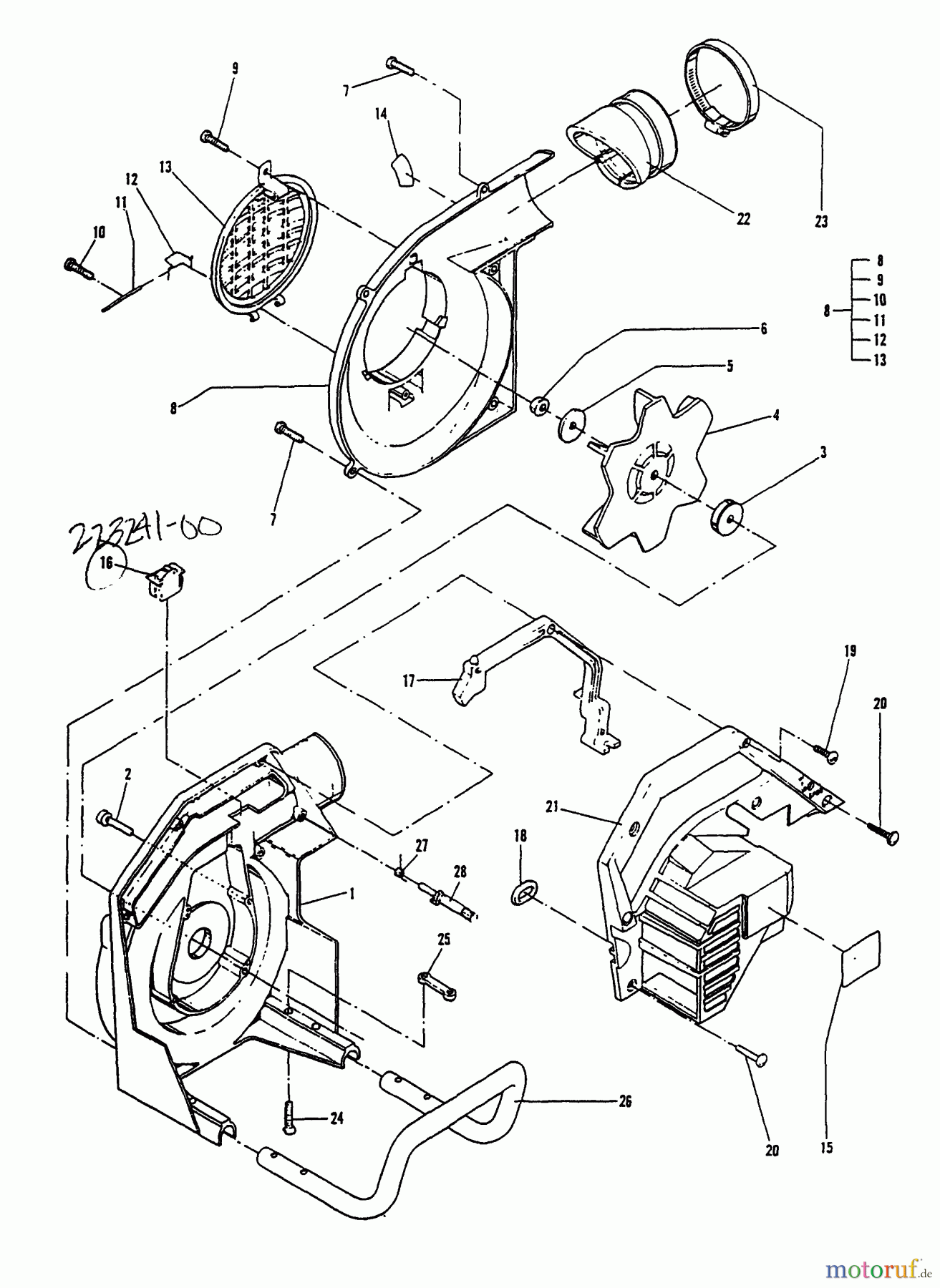  Shindaiwa Bläser / Sauger / Häcksler / Mulchgeräte YW254 - Shindaiwa Hand Held Blower (Yardware) General Assembly
