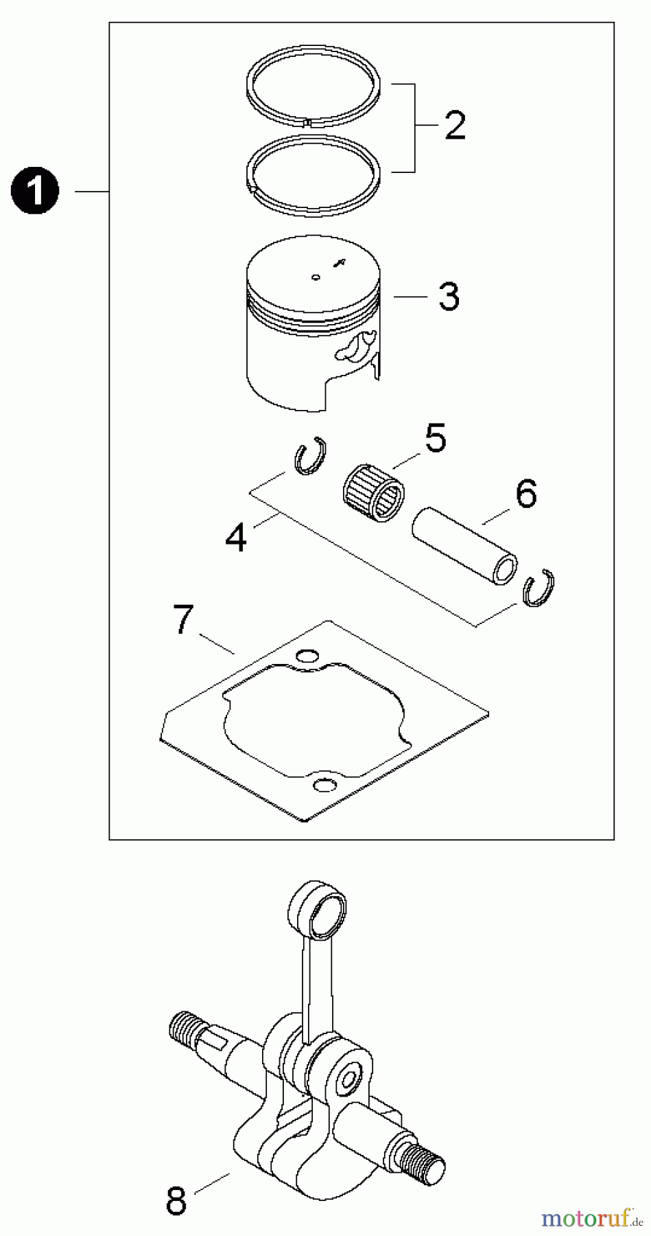  Shindaiwa Bläser / Sauger / Häcksler / Mulchgeräte EB240S - Shindaiwa Hand Held Blower, S/N: 200001001 - 20999999 Piston / Crankshaft