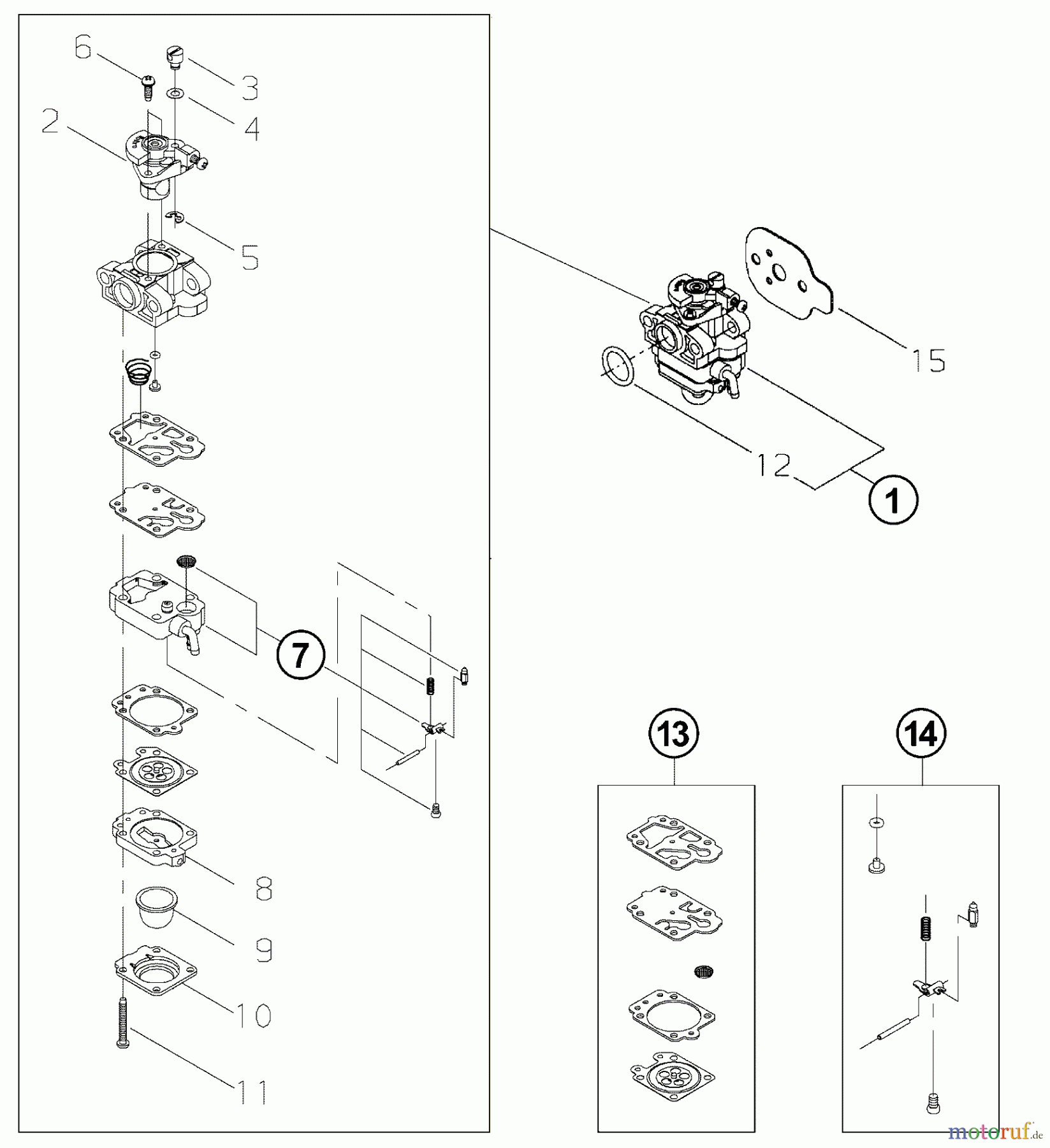  Shindaiwa Bläser / Sauger / Häcksler / Mulchgeräte EB2510 - Shindaiwa Hand Held Blower Carburetor