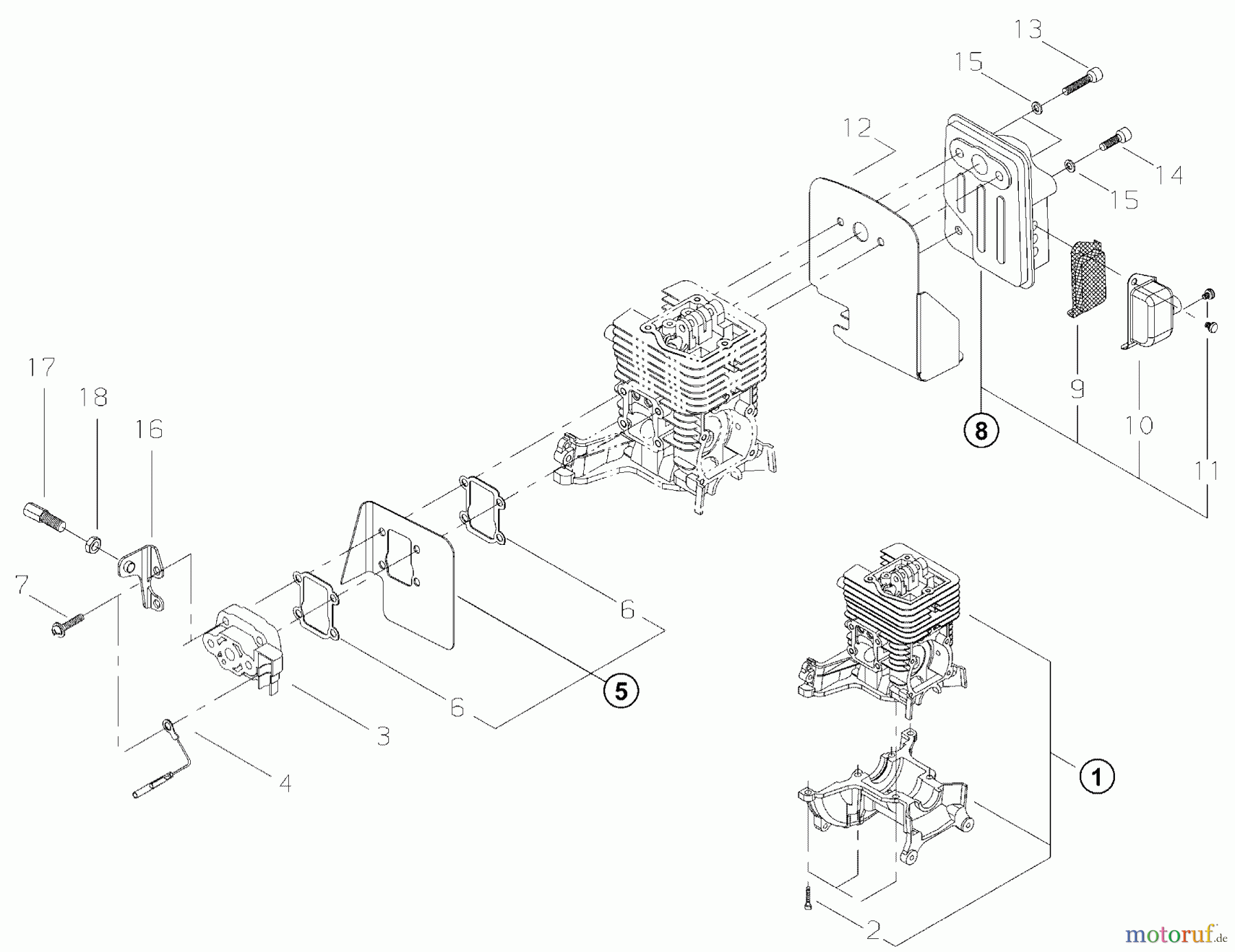 Shindaiwa Bläser / Sauger / Häcksler / Mulchgeräte EB2510 - Shindaiwa Hand Held Blower Cylinder