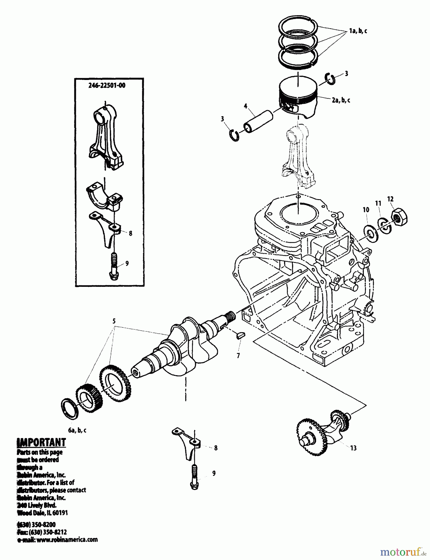 Shindaiwa Stromerzeuger EGR6000E - Shindaiwa Generator Crankshaft, Piston