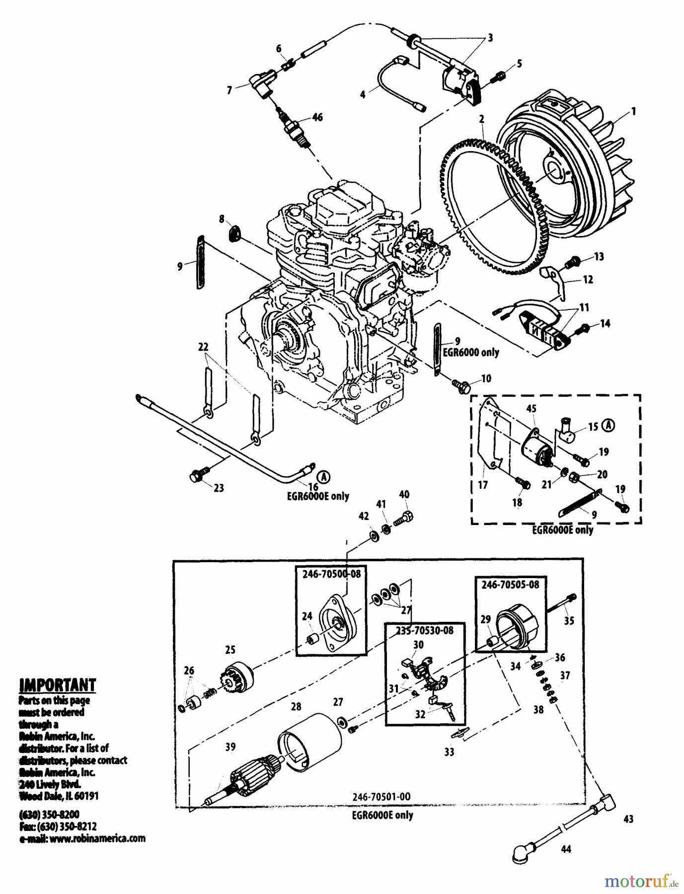Shindaiwa Stromerzeuger EGR6000E - Shindaiwa Generator Flywheel/Starter