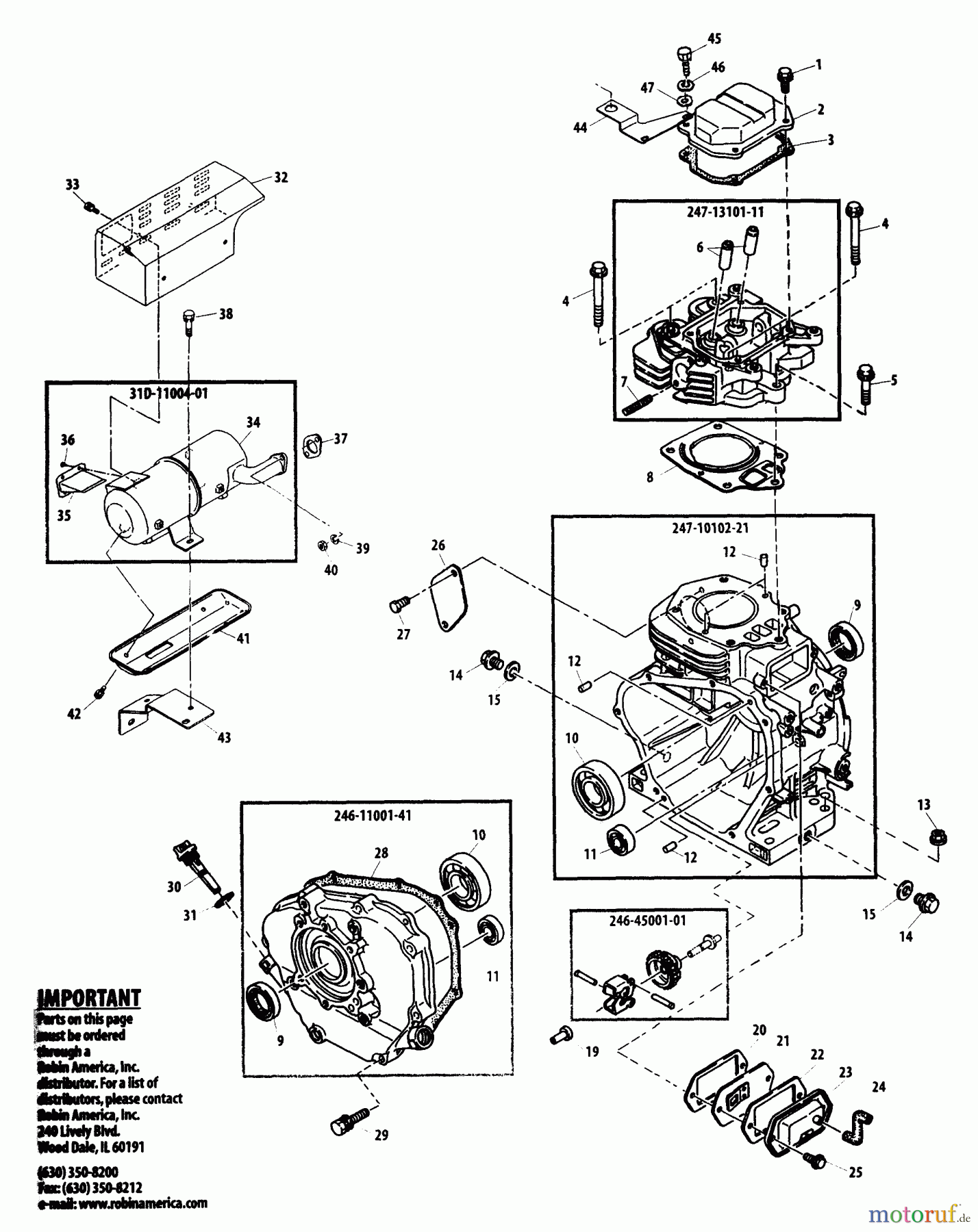 Shindaiwa Stromerzeuger EGR6000E - Shindaiwa Generator Muffler,Crankcase