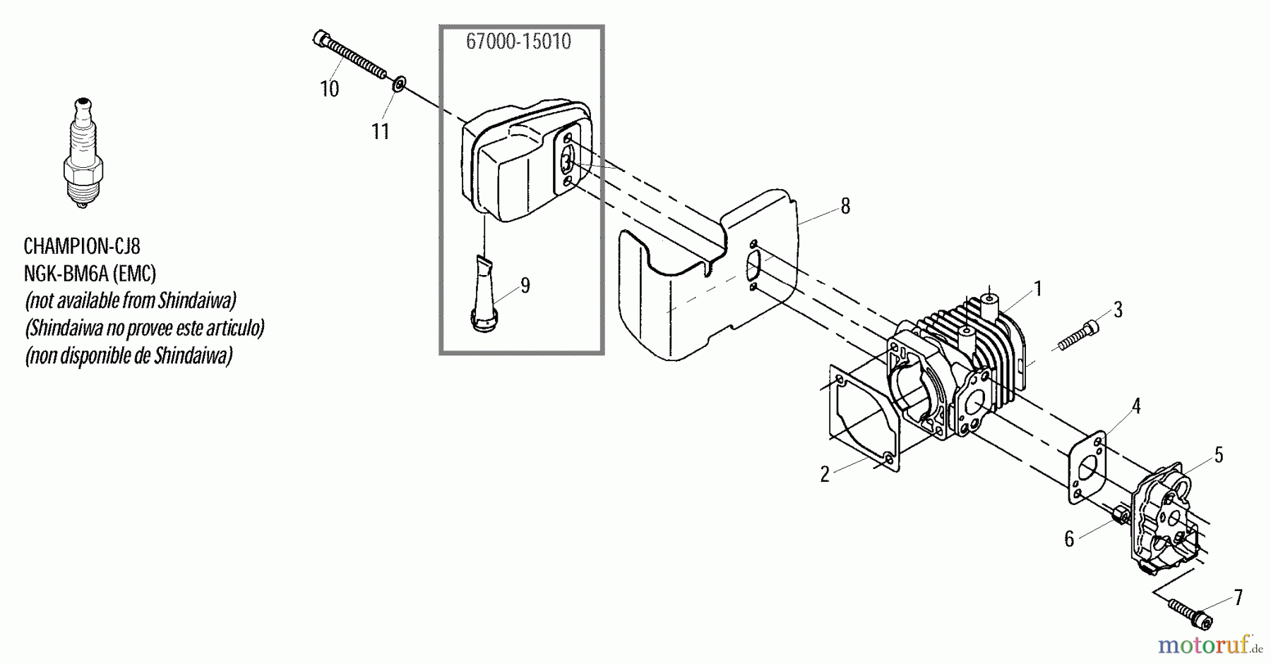 Shindaiwa Heckenscheren 22DH - Shindaiwa Hedge Trimmer, Dual-Sided Cylinder, Muffler