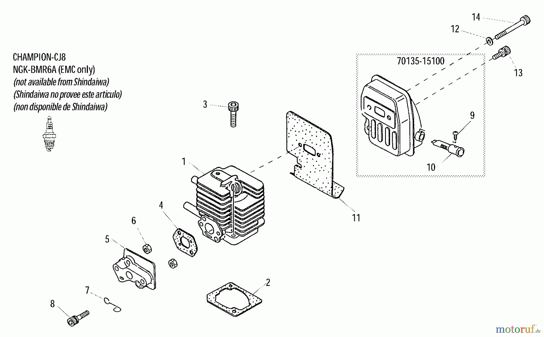 Shindaiwa Heckenscheren AH230 - Shindaiwa Articulating Hedge Trimmer Cylinder, Muffler