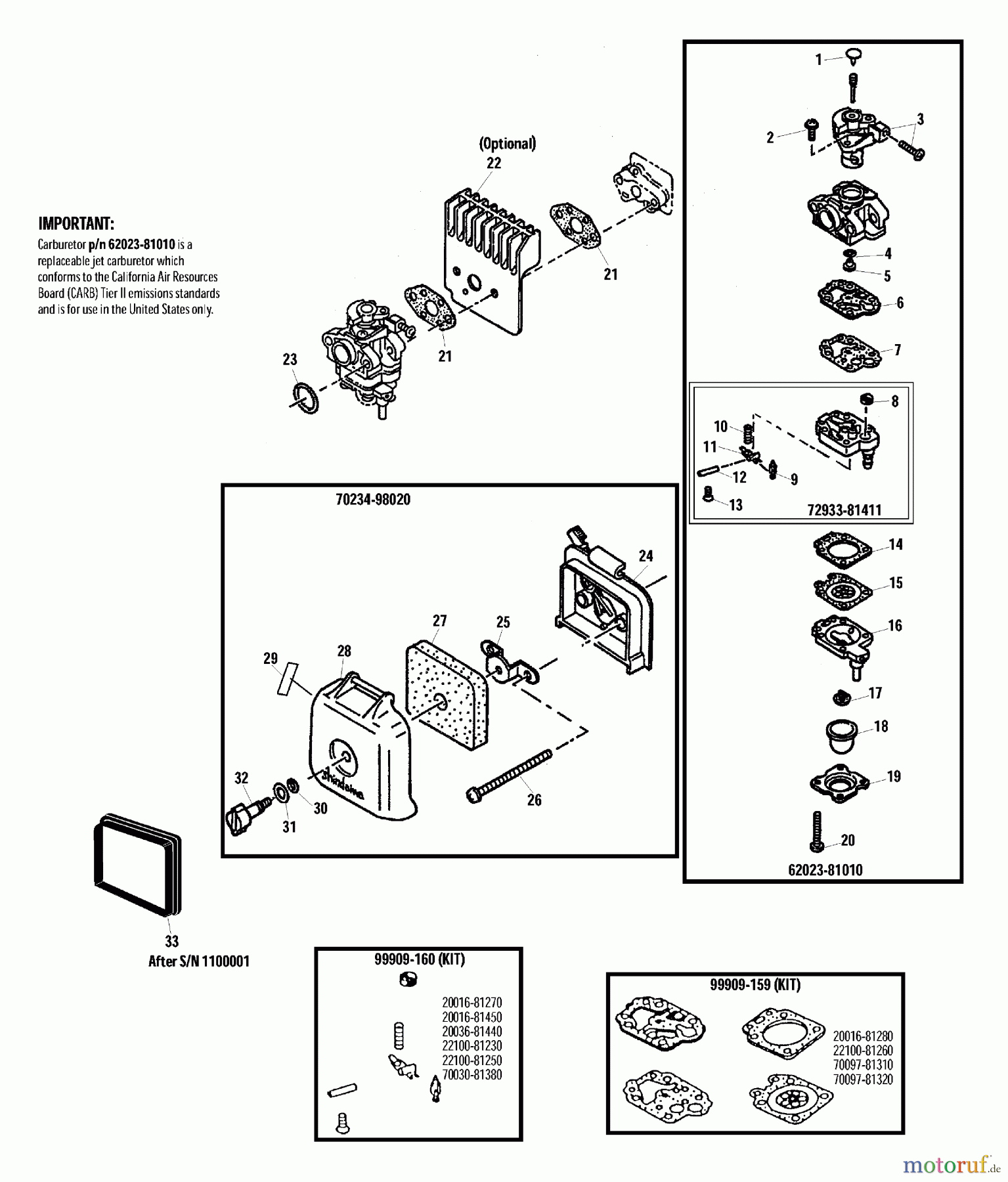  Shindaiwa Heckenscheren AH231 - Shindaiwa Articulating Hedge Trimmer Carburetor