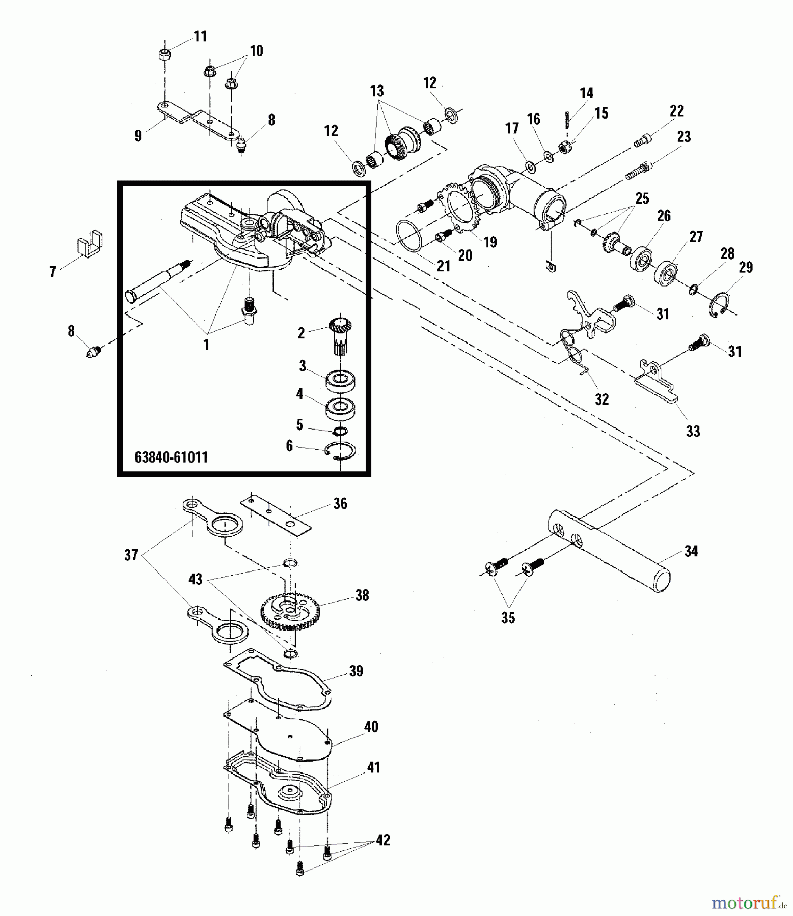 Shindaiwa Heckenscheren AH231 - Shindaiwa Articulating Hedge Trimmer Gear Case