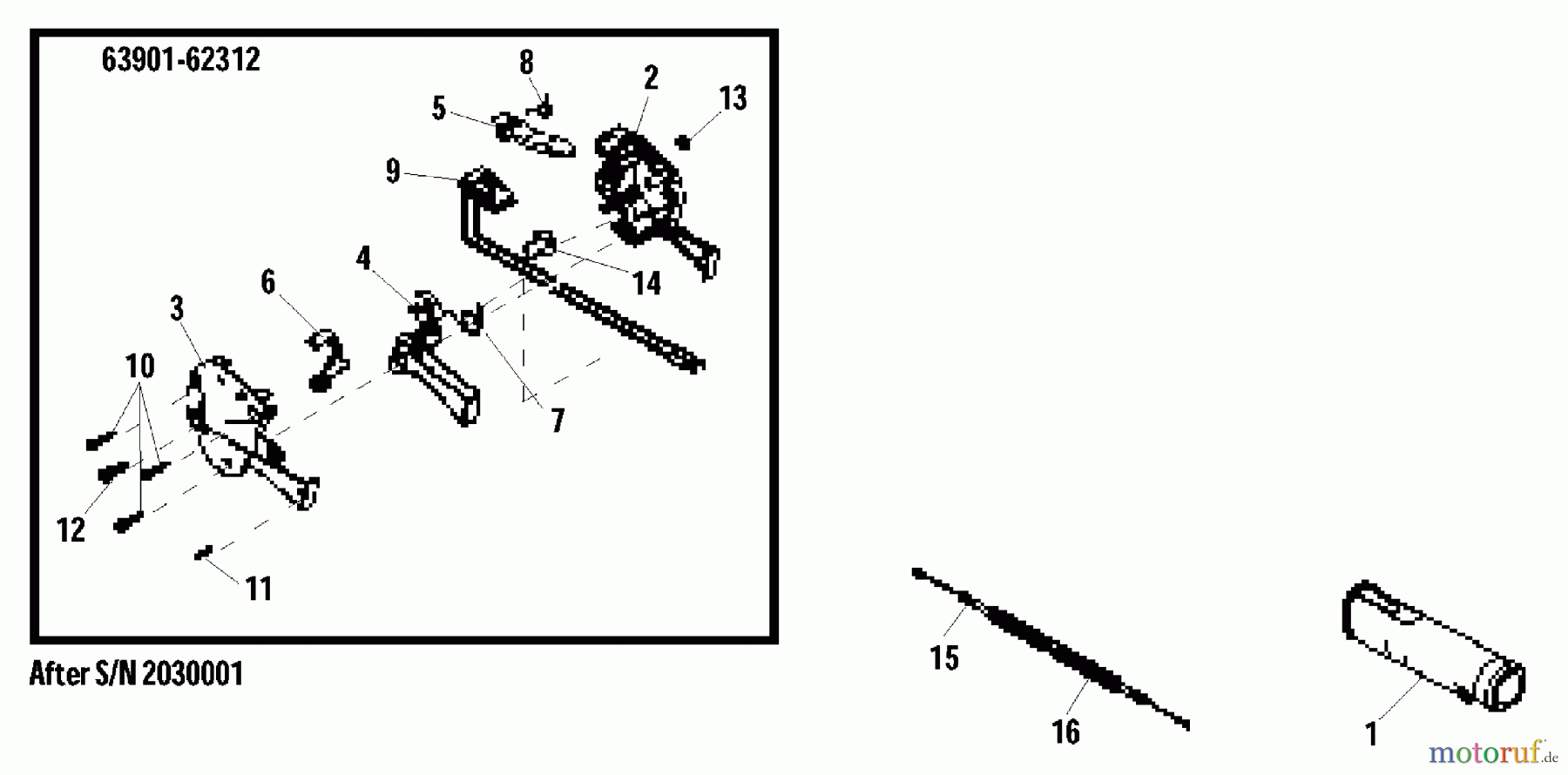 Shindaiwa Heckenscheren AH231 - Shindaiwa Articulating Hedge Trimmer Outer Tube, Throttle Lever