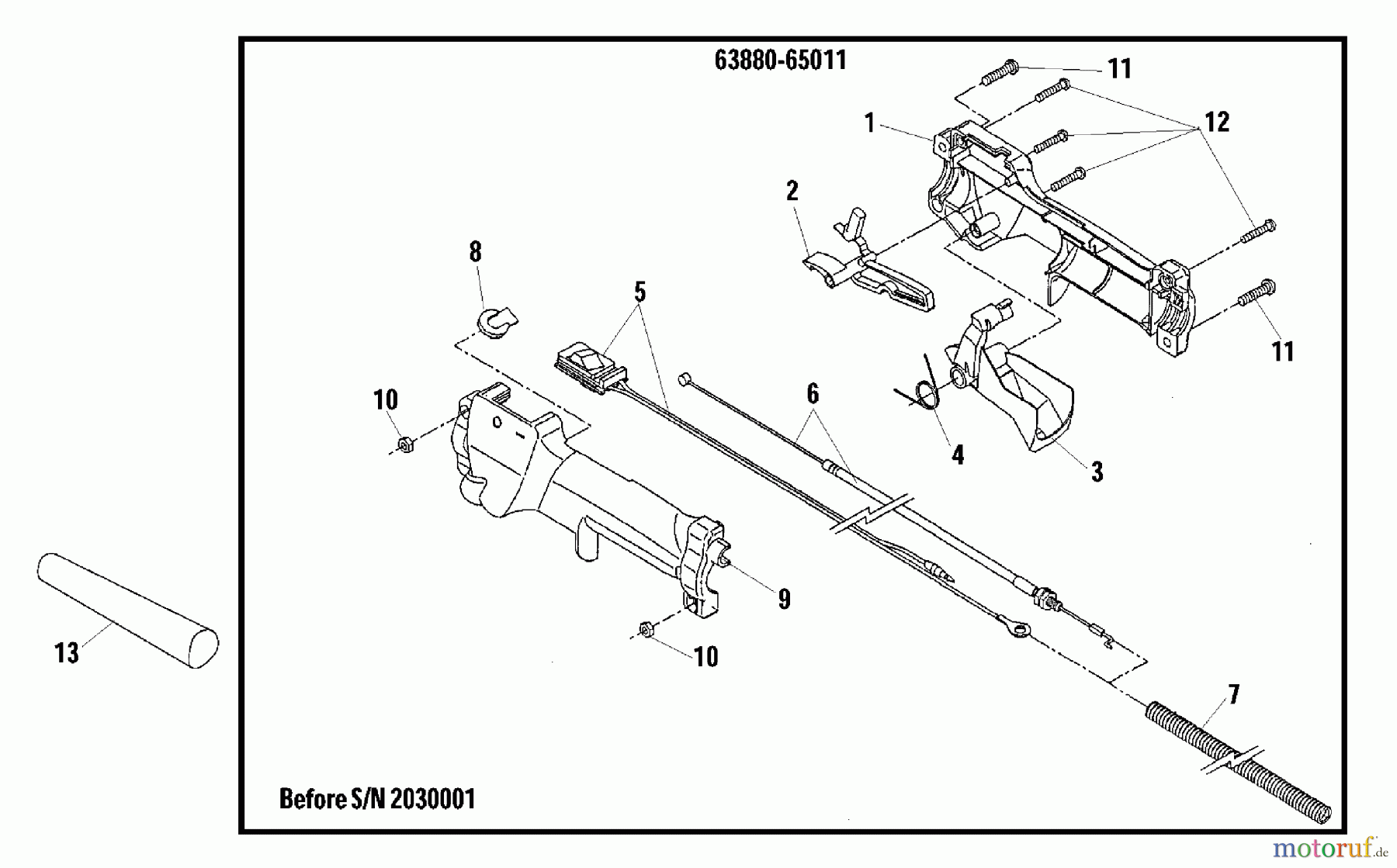 Shindaiwa Heckenscheren AH231 - Shindaiwa Articulating Hedge Trimmer Throttle Lever