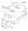 Snapper LT14H331KV (80085) - 41" Lawn Tractor, 14 HP, Hydro Drive, 1991, Series 1 Ersatzteile Hood, Bumper, Headlights