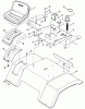Snapper LT14H331KV (80085) - 41" Lawn Tractor, 14 HP, Hydro Drive, 1991, Series 1 Ersatzteile Seat, Rear Fender