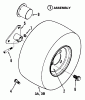 Snapper LT16001 - 16 HP Lawn Tractor, Disc Drive, Series 1 Ersatzteile Rear Wheels