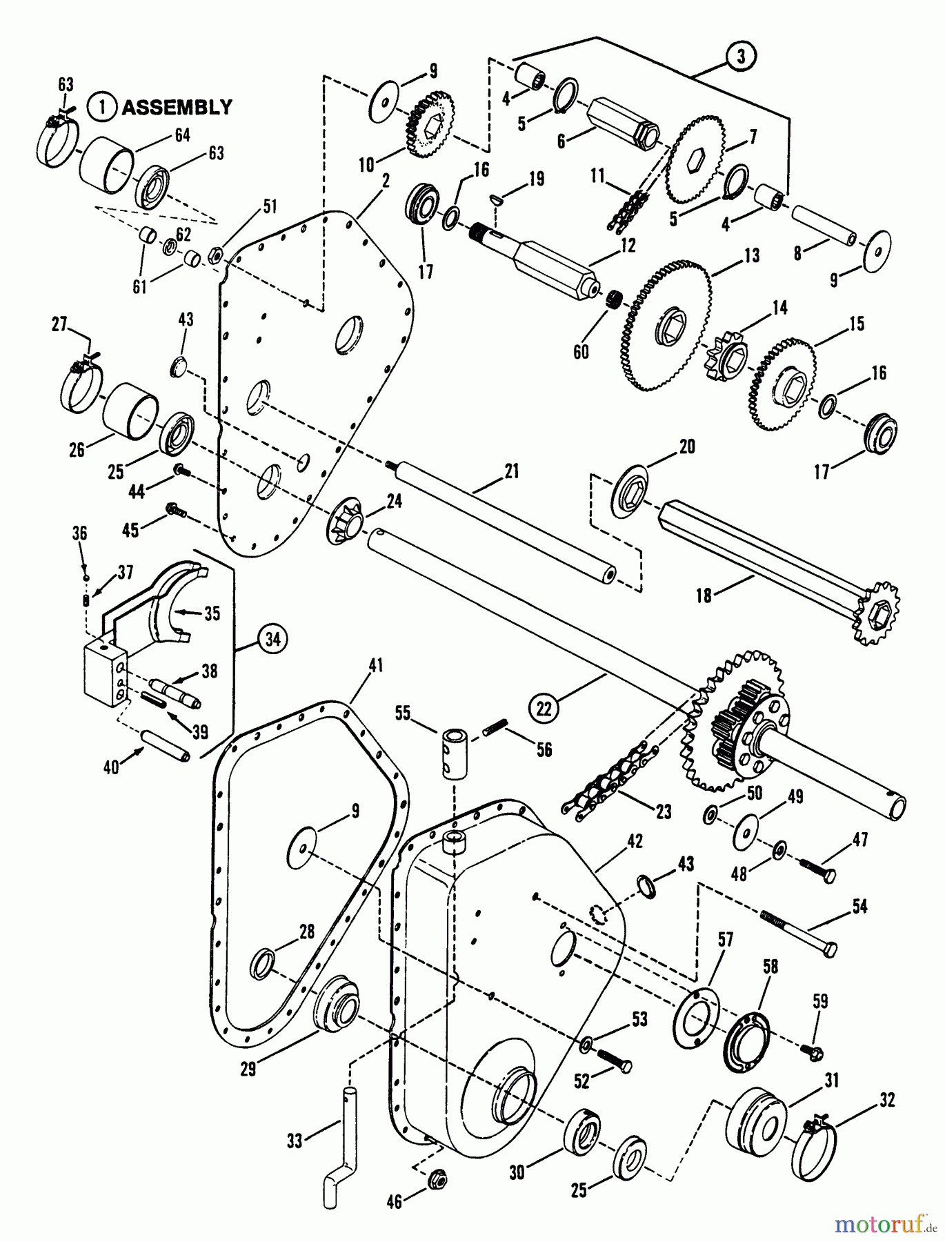 Snapper Rasen- und Gartentraktoren LT16001 - Snapper 16 HP Lawn Tractor, Disc Drive, Series 1 Transmission Assembly Parts
