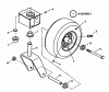 Snapper YZ18336BVE (85693) - 33" Zero-Turn Mower, 18 HP, ZTR Scrambler, Series 6 Ersatzteile CASTER, FRONT WHEEL & TIRE ASSEMBLY