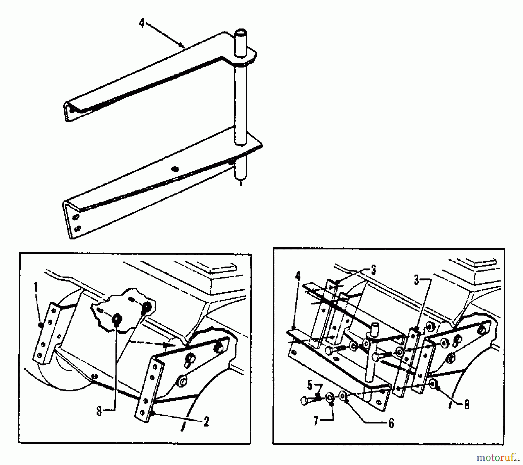 Snapper Zubehör. Rasenmäher 7061308 - Snapper Bag-N-Wagen Adapter, LT Bag-N-Wagon Adapter