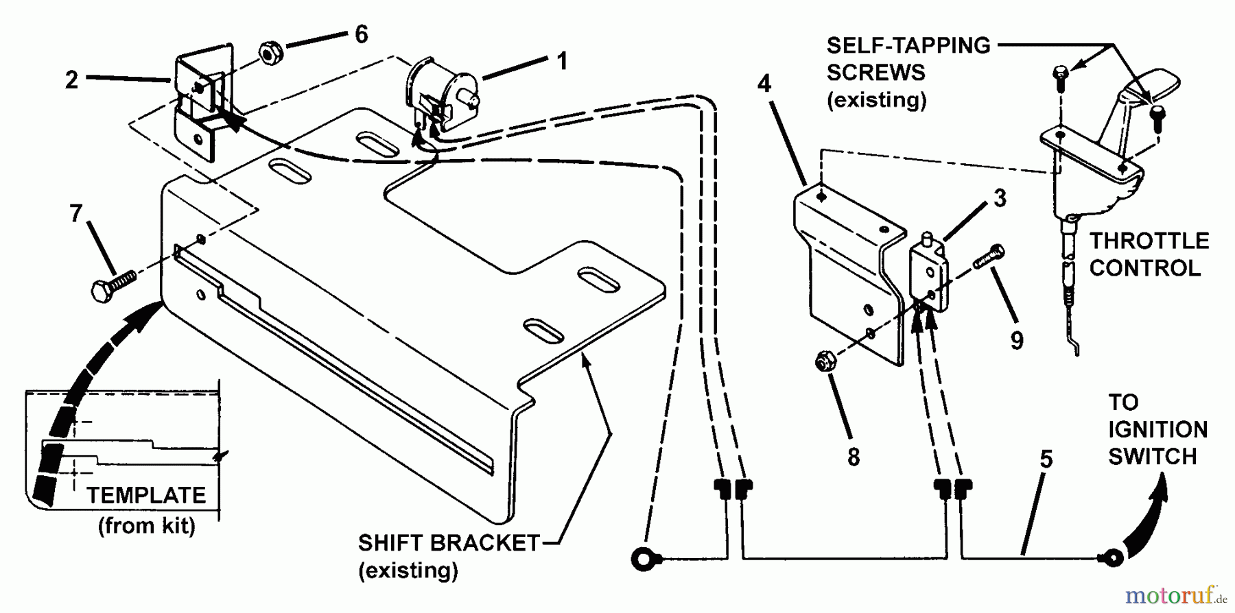 Snapper Zubehör. Rasenmäher 7061783 - Snapper Reverse Throttle Interlock Kit Reverse Throttle Interlock