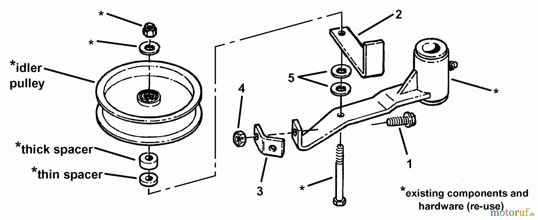 Snapper Zubehör. Rasenmäher 7061818 - Snapper Belt Tension Reduction Kit, SPA360 Belt Tension Reduction