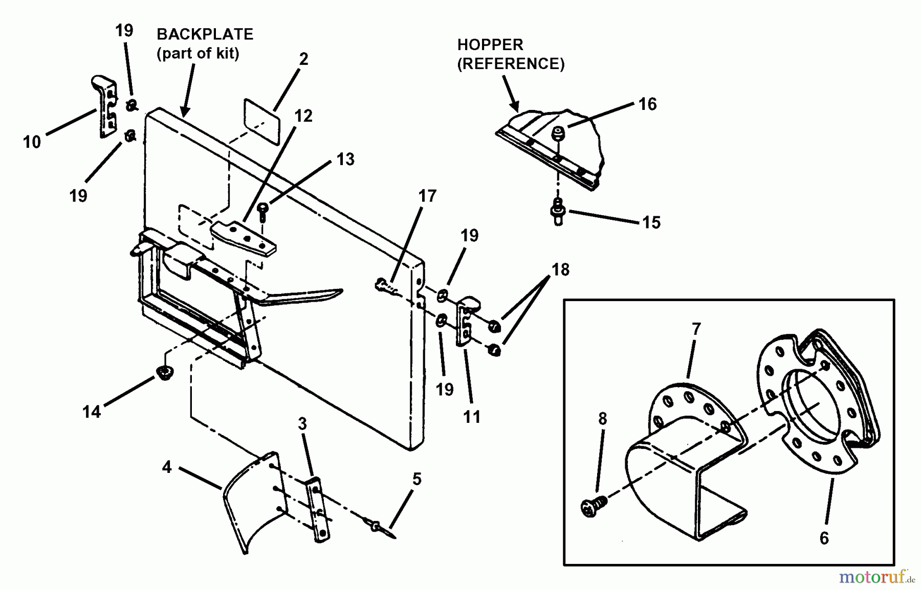 Snapper Zubehör. Rasenmäher 7063032 - Snapper Catcher Mounting Kit (PRO Units with SP, SPA & SPE Decks) Grass Catcher, Mount (PRO Units with SP, SPA & SPE Decks)