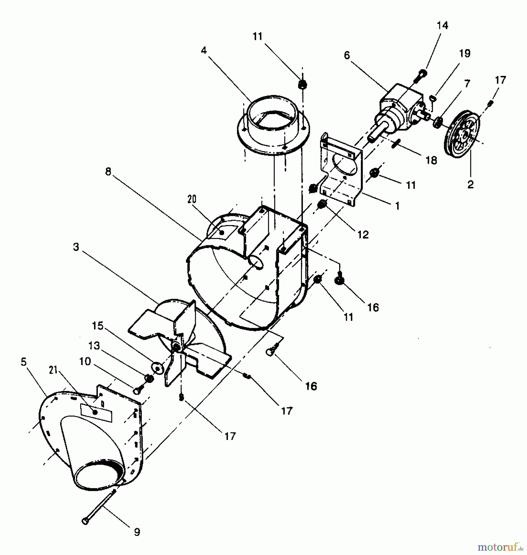 Snapper Zubehör. Rasenmäher 7063073 - Snapper Bucket Catcher Kit (Kohler Eng. Models) Blower Assembly