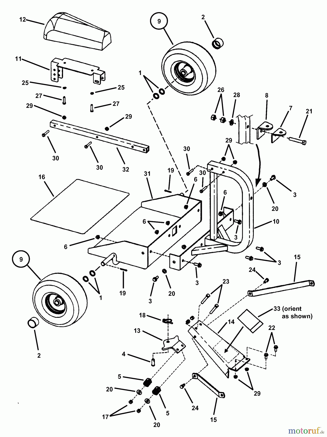 Snapper Zubehör. Rasenmäher 7063080 - Snapper Stand/Sit Sulky Kit Stand/Sit Sulky