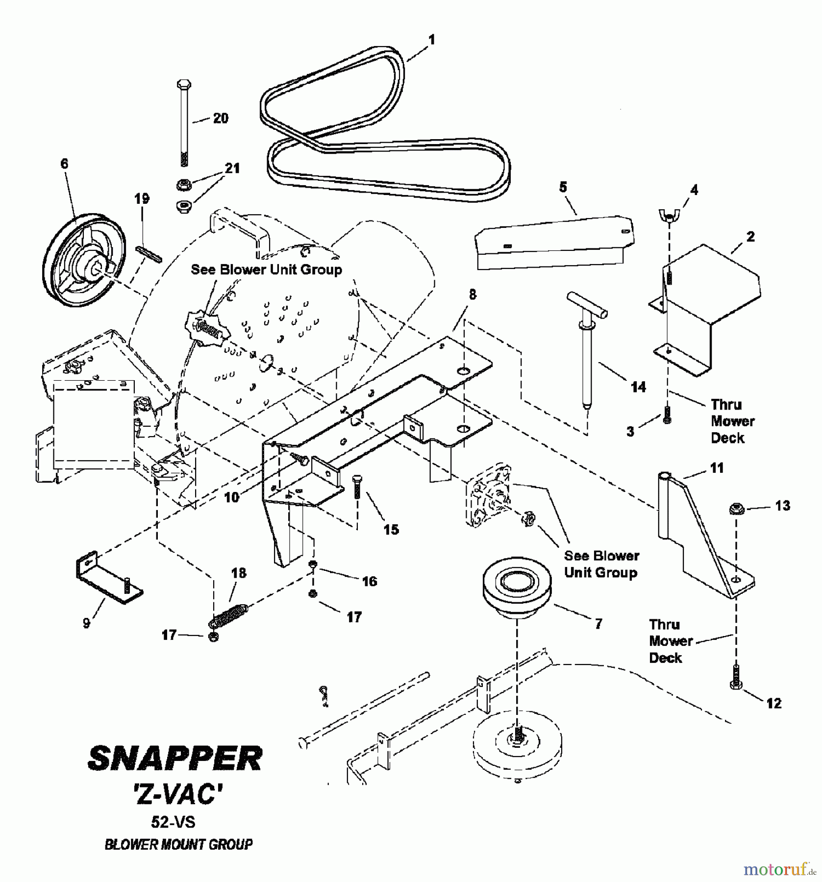 Snapper Zubehör. Rasenmäher 7063313 - Snapper Triple Bag Catcher, 52