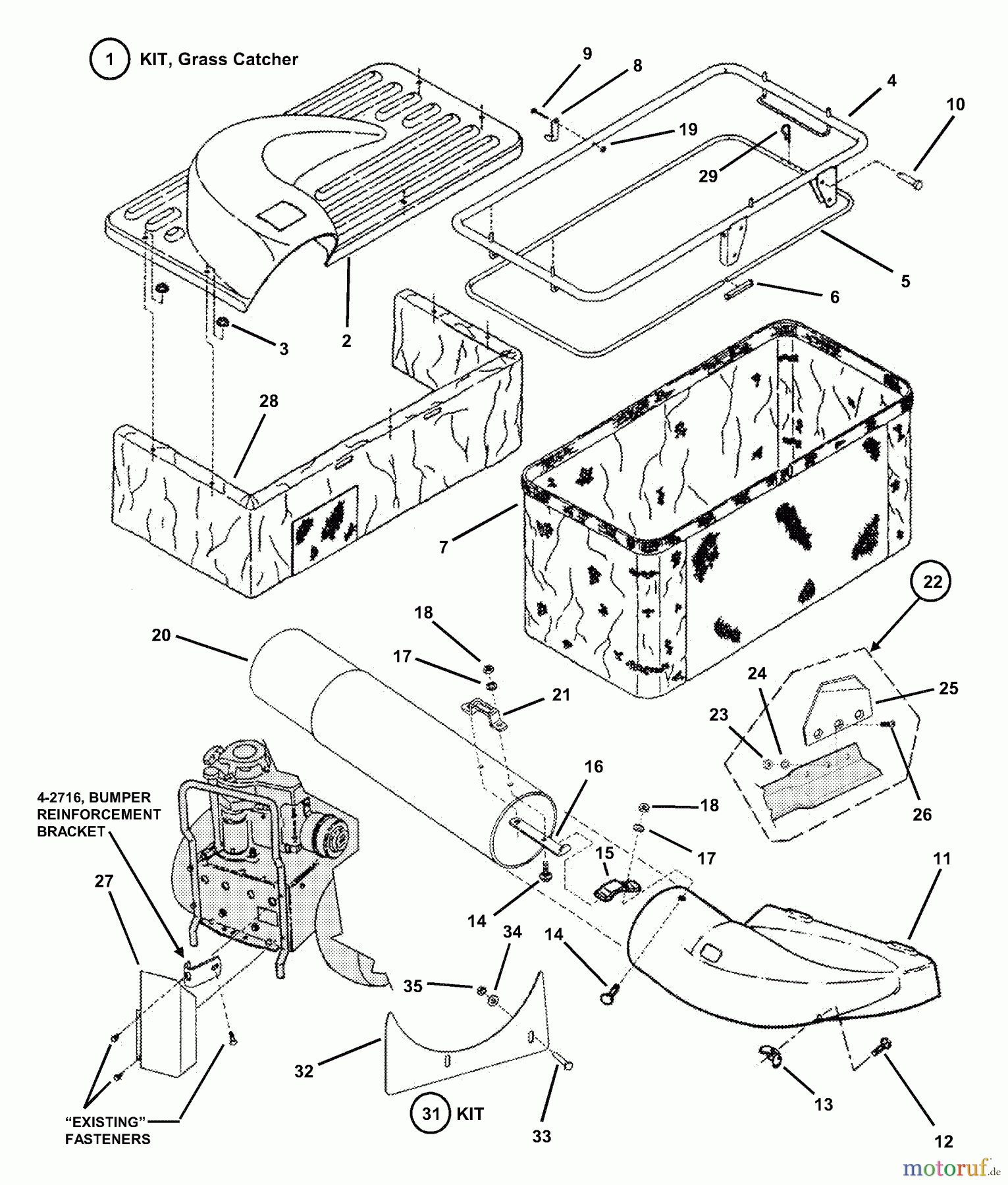 Snapper Zubehör. Rasenmäher 7063317 - Snapper Single Bag Catcher, 28