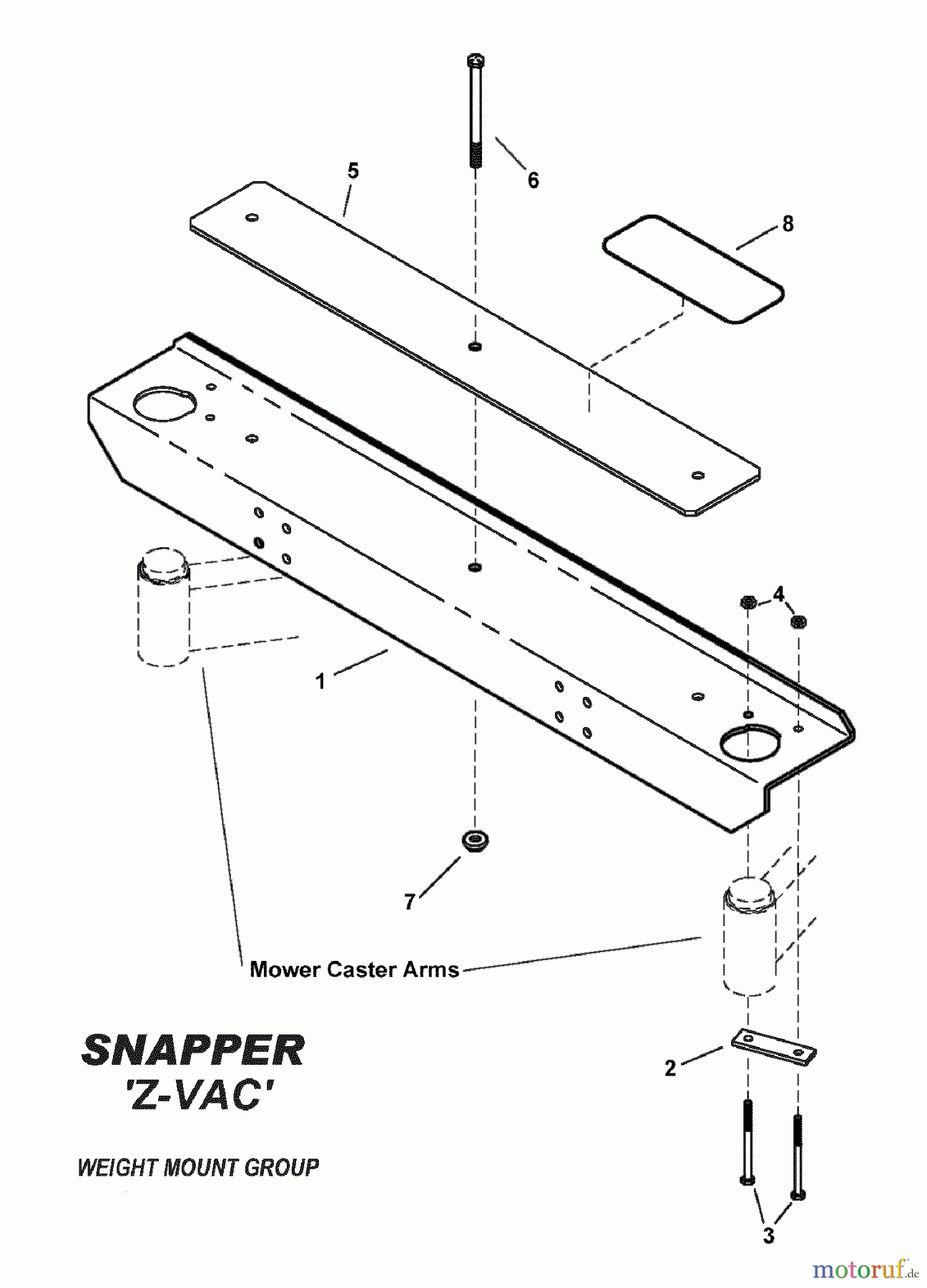  Snapper Zubehör. Rasenmäher 7063320 - Snapper Triple Bag Catcher, 48