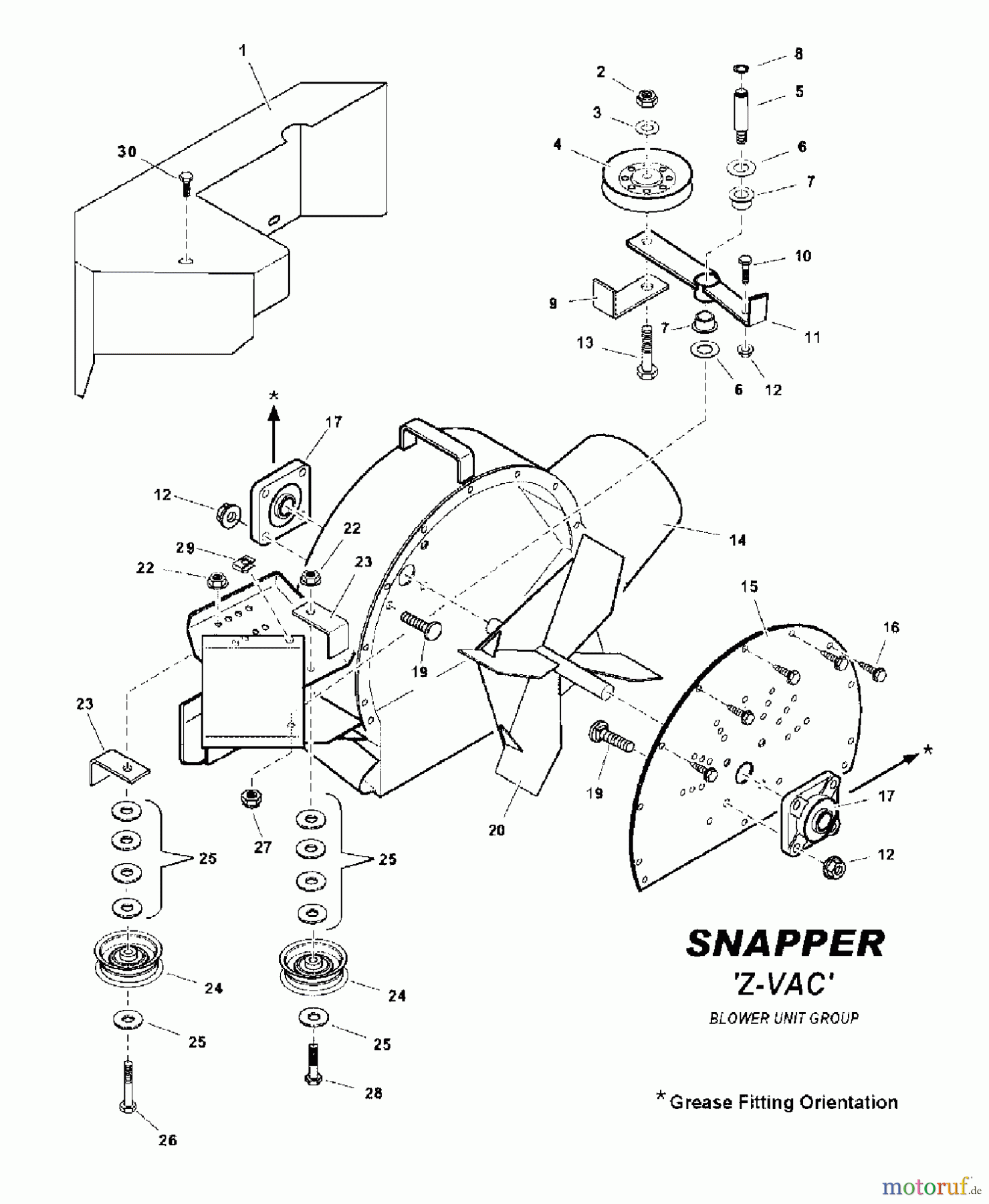 Snapper Zubehör. Rasenmäher 7600028 - Snapper Large Clamshell Grass Catcher, 61