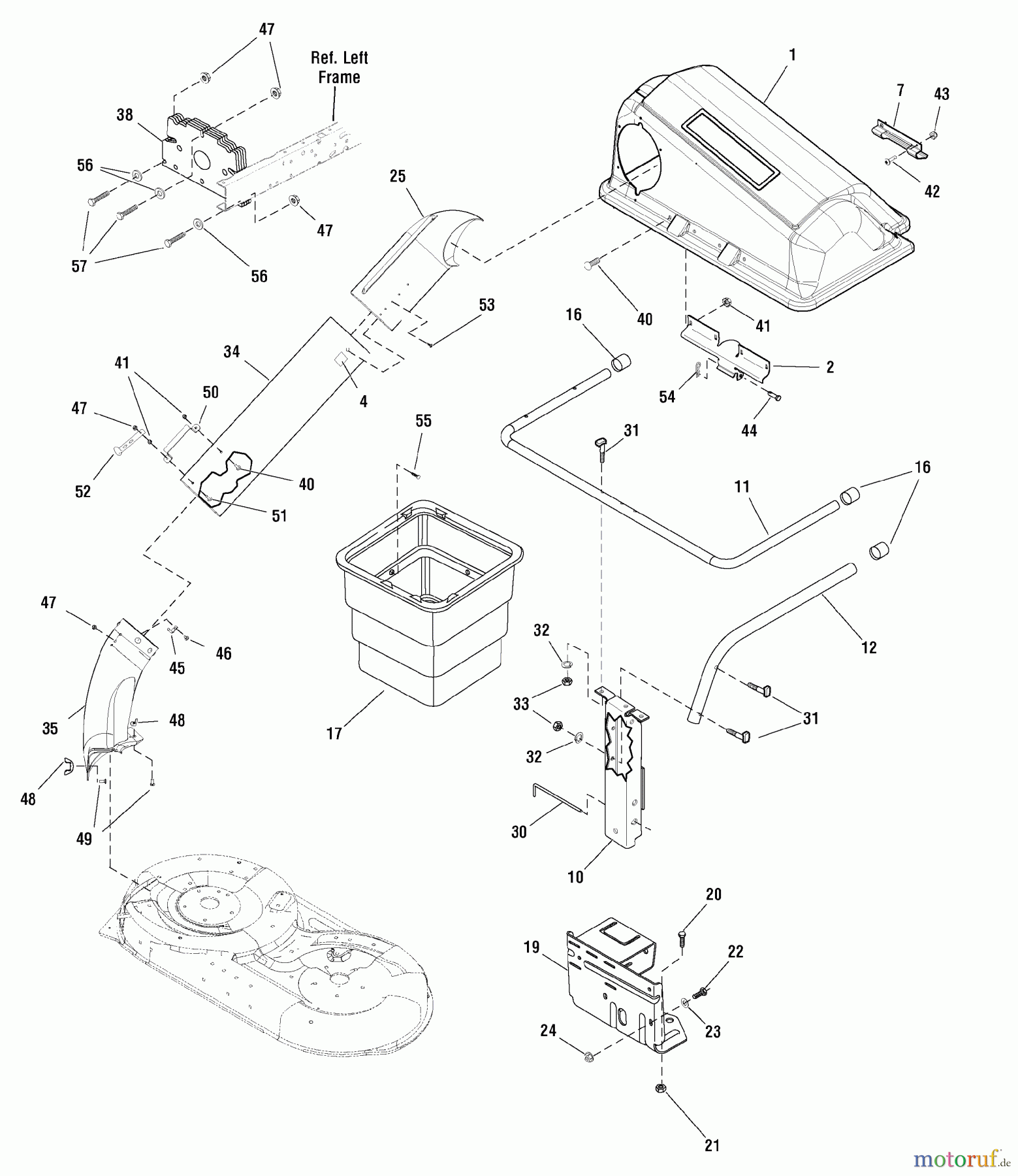  Snapper Zubehör. Rasenmäher 7600082 - Snapper Twin Bag Grass Catcher Catcher Group