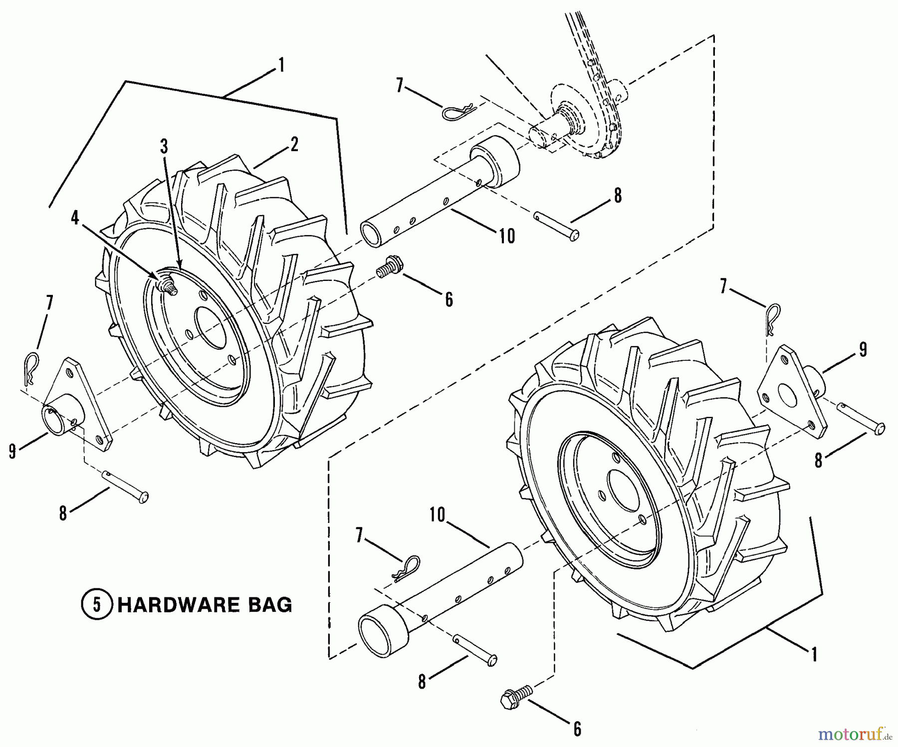  Snapper Zubehör, Fräsen und Kultivierer 7060262 - Snapper Rubber Tire Kit Rubber Tire Kit #60262