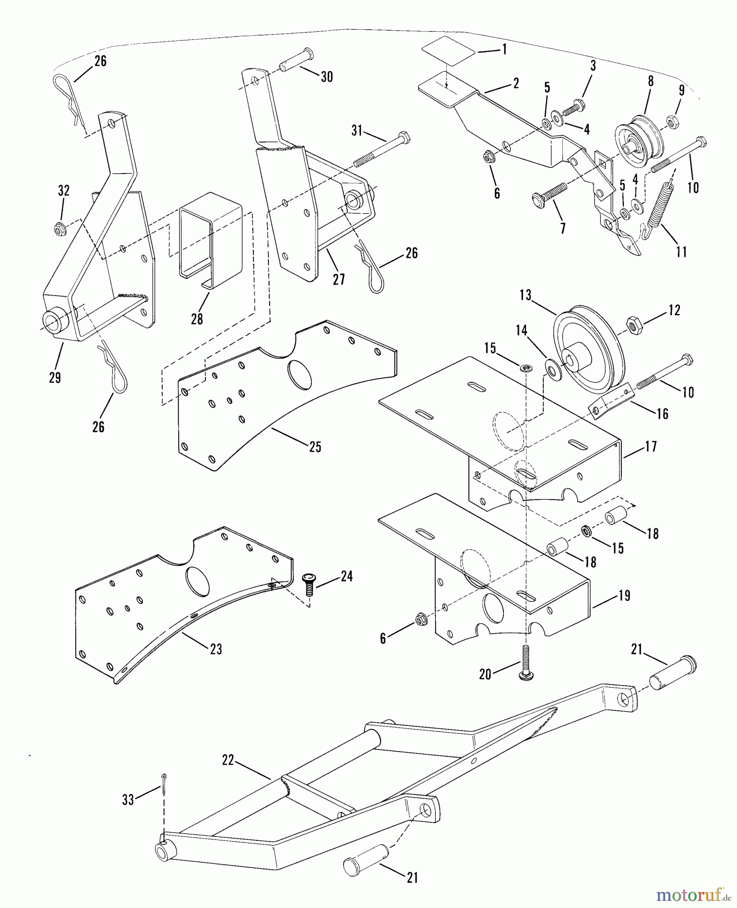 Snapper Zubehör, Fräsen und Kultivierer 7082797 - Snapper TA520 Tiller Attachment Drive & Hitch Group