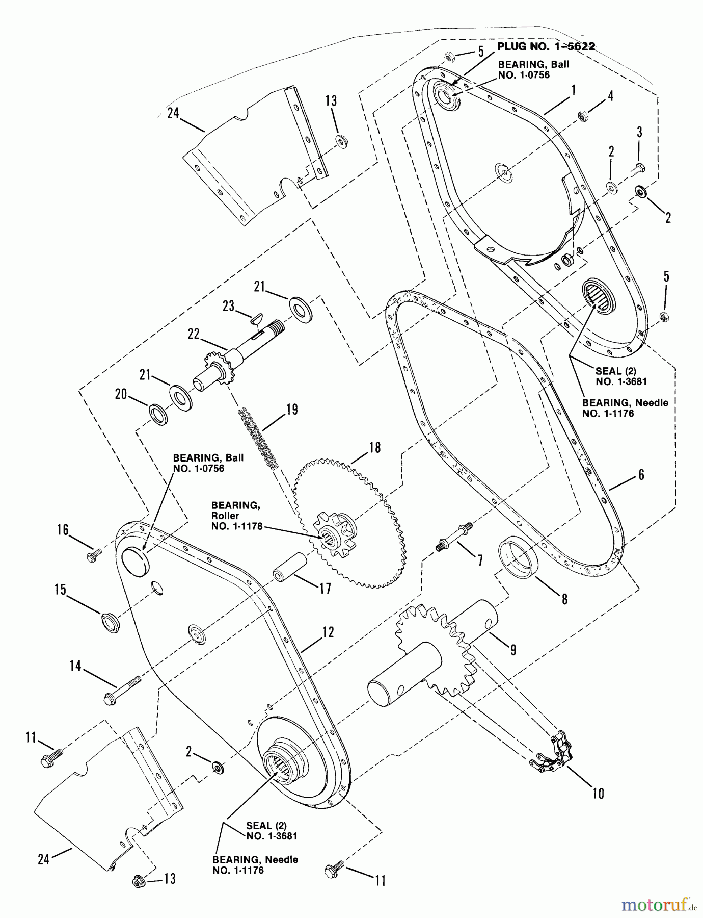 Snapper Zubehör, Fräsen und Kultivierer 7082797 - Snapper TA520 Tiller Attachment Gear Box Group