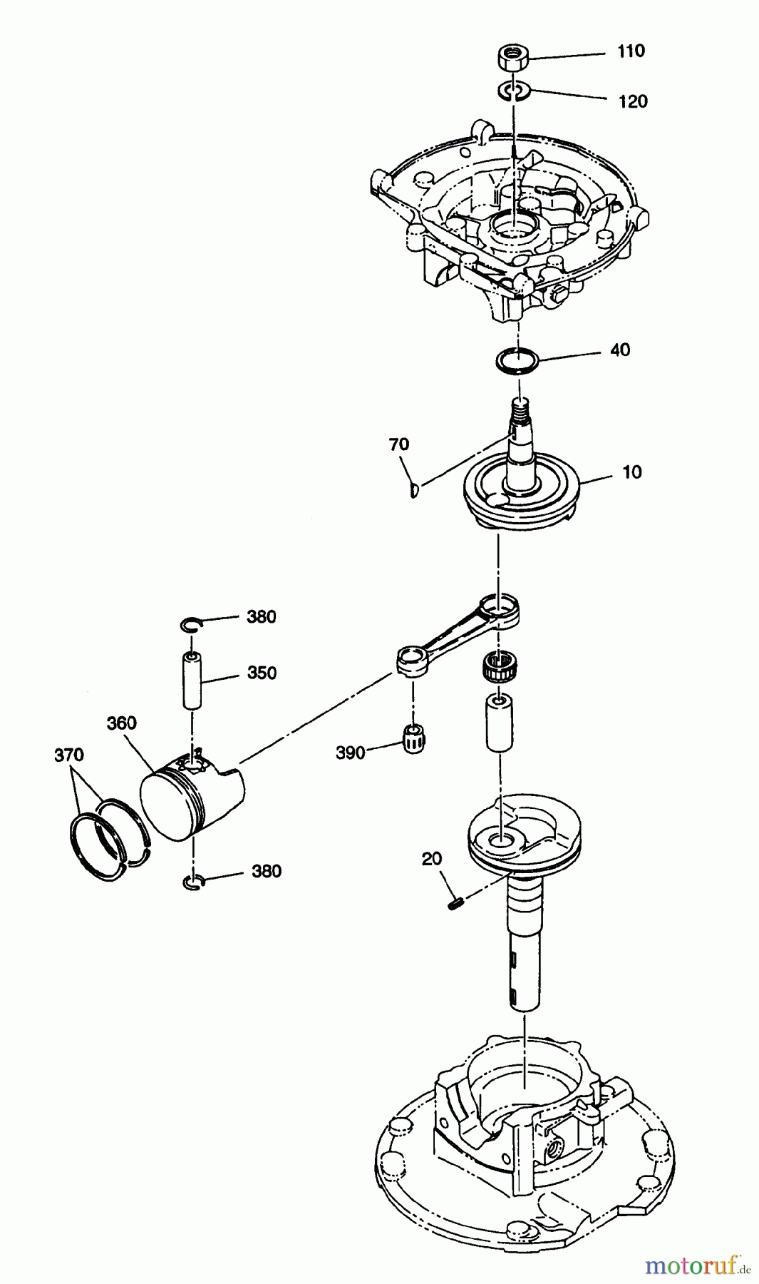 Snapper Motoren EC13V - Snapper 4 HP Robin Engine, 2-Cycle Crankshaft, Piston
