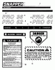 Snapper PMA8360 - 36" Pro 8 Deck Attachment, Series 0 Ersatzteile Decal Kit (Part 1)