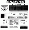 Snapper PL71250KW - Wide-Area Walk-Behind Mower, 12.5 HP, Gear Drive, Loop Handle, Series 0 Ersatzteile Decals