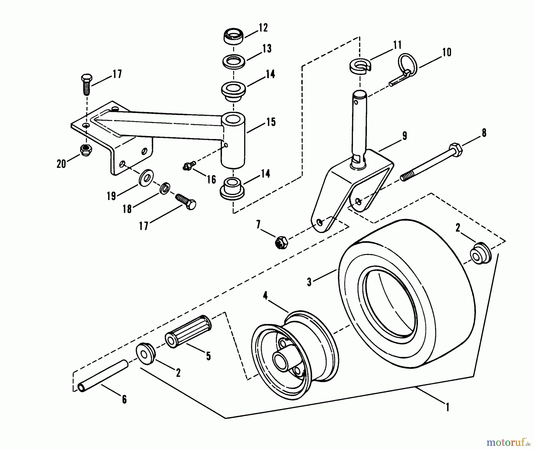 Snapper Rasenmäher für Großflächen PP71401KV - Snapper Wide-Area Walk-Behind Mower, 14 HP, Gear Drive, Pistol Grip, Series 1 Caster, Wheel & Tire Assembly